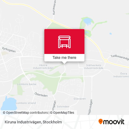 Kiruna Industrivägen map