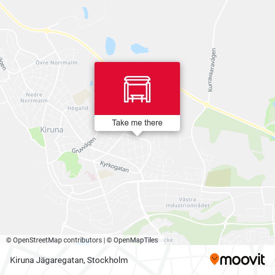 Kiruna Jägaregatan map