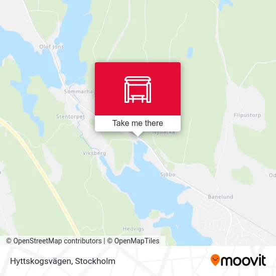 Hyttskogsvägen map