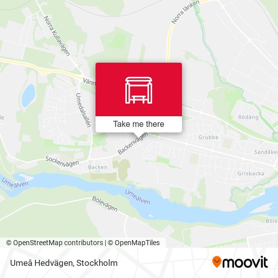 Umeå Hedvägen map