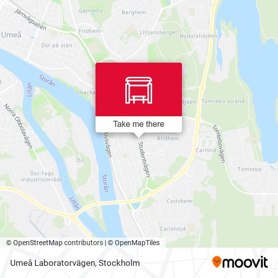 Umeå Laboratorvägen map