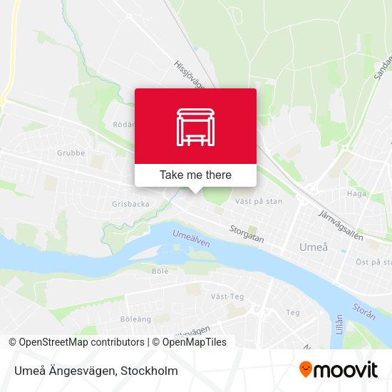 Umeå Ängesvägen map