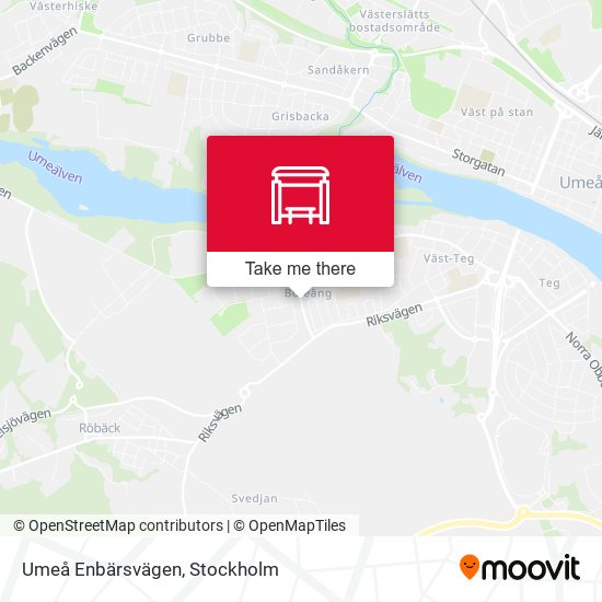 Umeå Enbärsvägen map