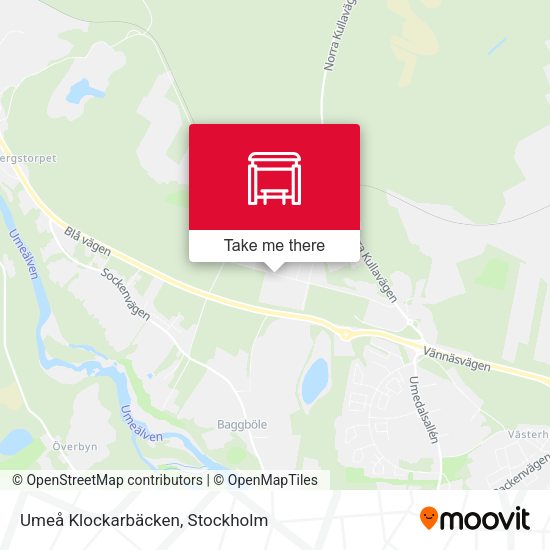 Umeå Klockarbäcken map