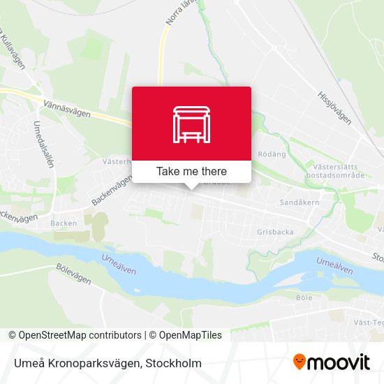 Umeå Kronoparksvägen map