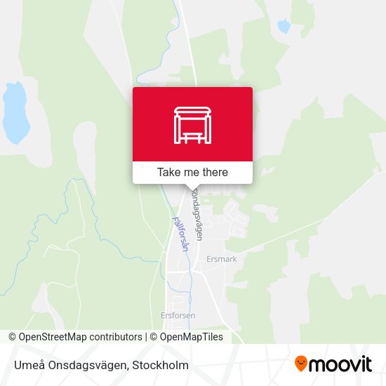 Umeå Onsdagsvägen map