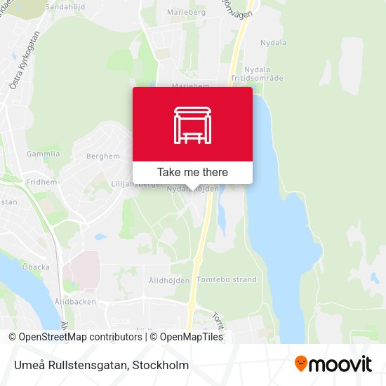 Umeå Rullstensgatan map
