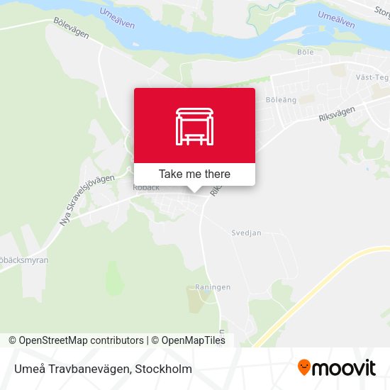 Umeå Travbanevägen map