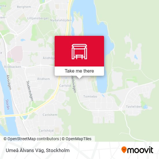 Umeå Älvans Väg map