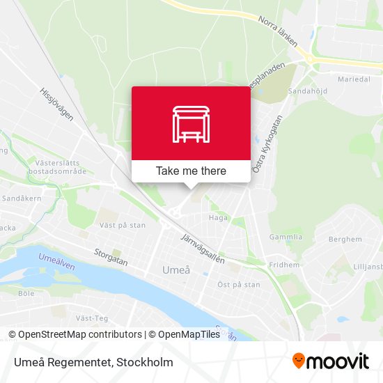 Umeå Regementet map