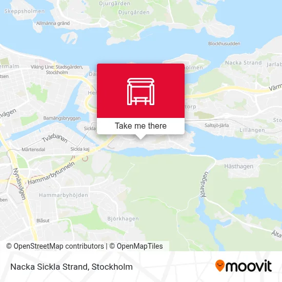 Nacka Sickla Strand map