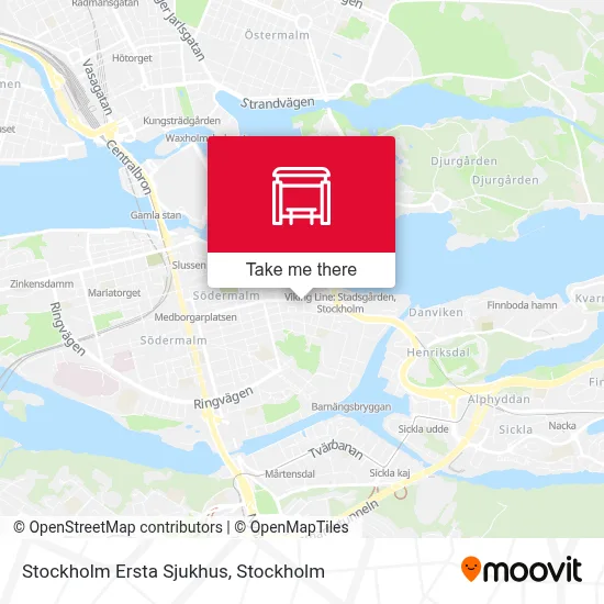 Stockholm Ersta Sjukhus map