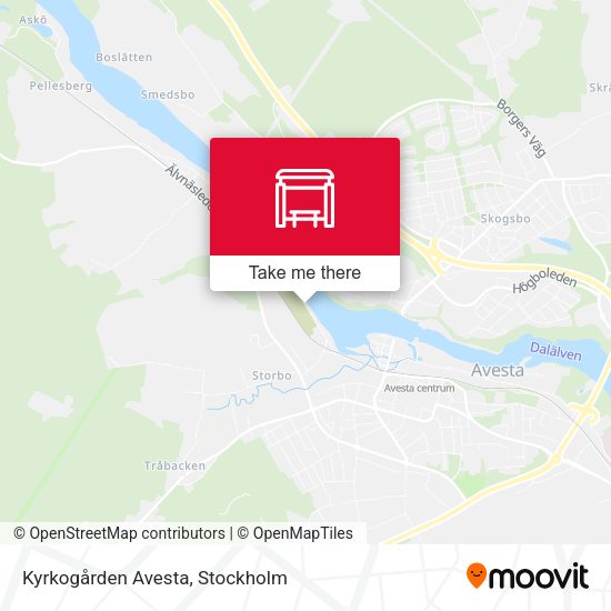 Kyrkogården Avesta map