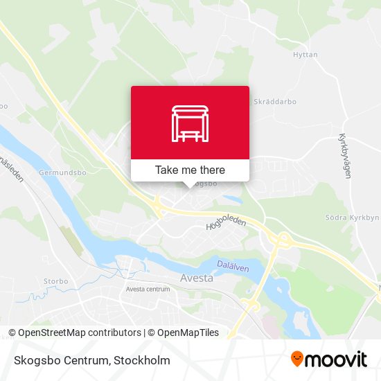 Skogsbo Centrum map