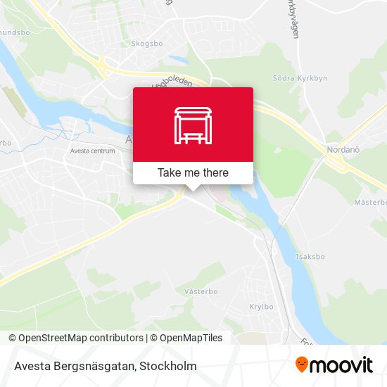 Avesta Bergsnäsgatan map