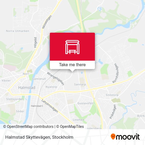 Halmstad Skyttevägen map
