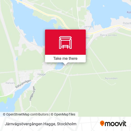 Järnvägsövergången Hagge map