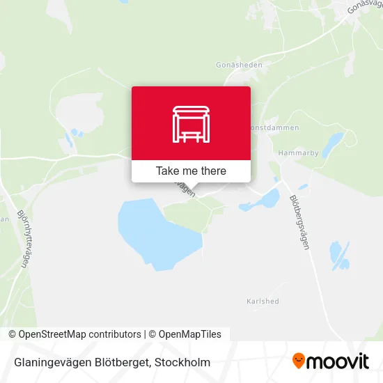 Glaningevägen Blötberget map