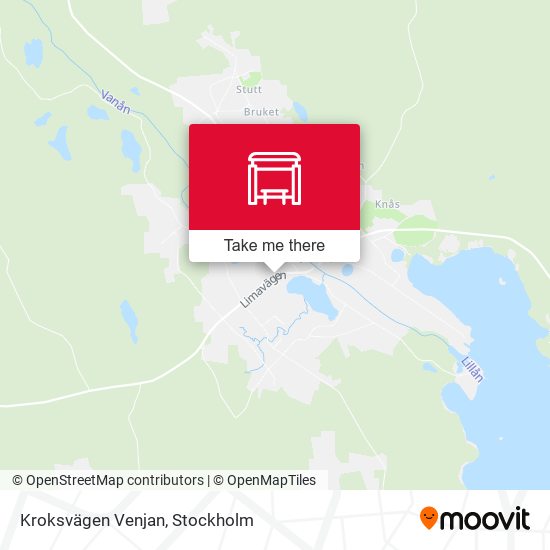 Kroksvägen Venjan map