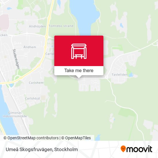 Umeå Skogsfruvägen map