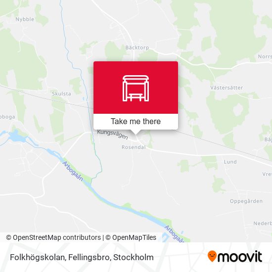 Folkhögskolan, Fellingsbro map