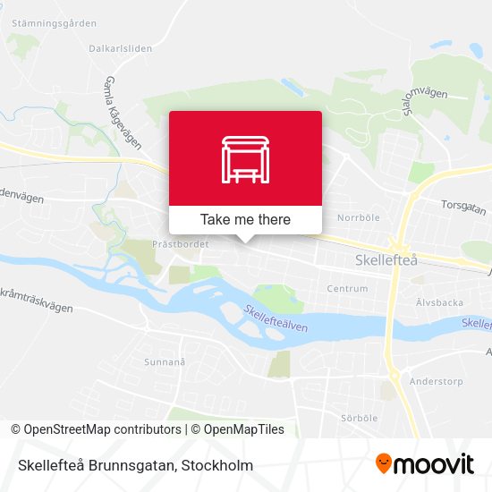 Skellefteå Brunnsgatan map