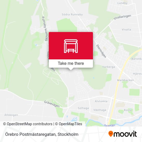 Örebro Postmästaregatan map