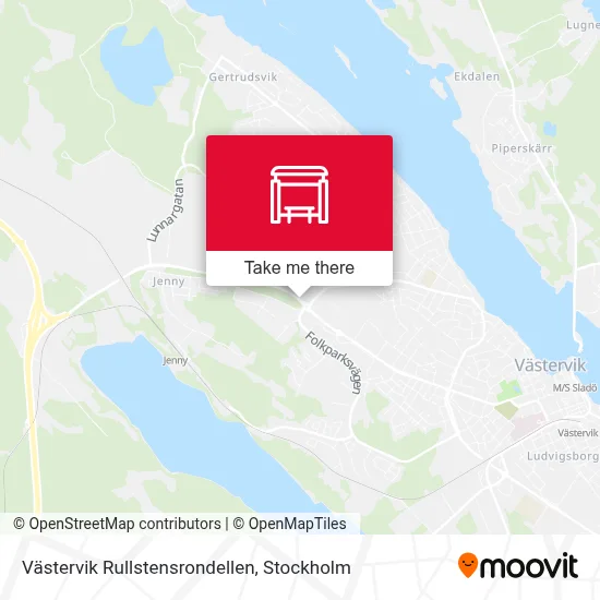 Västervik Rullstensrondellen map