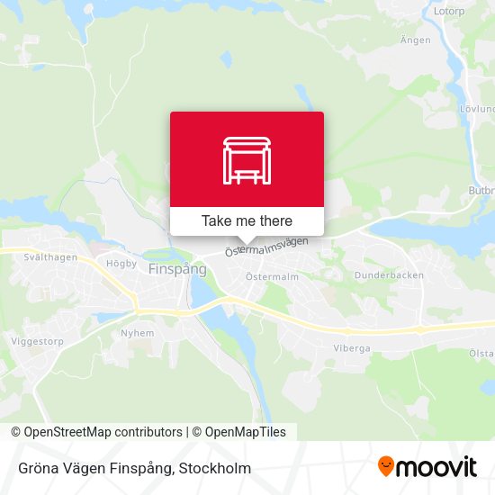 Gröna Vägen Finspång map