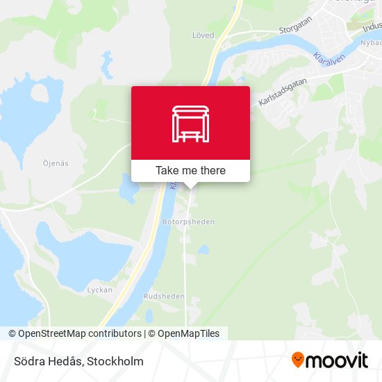 Södra Hedås map