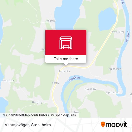 Västsjövägen map