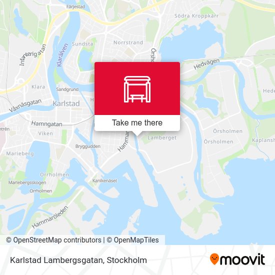 Karlstad Lambergsgatan map