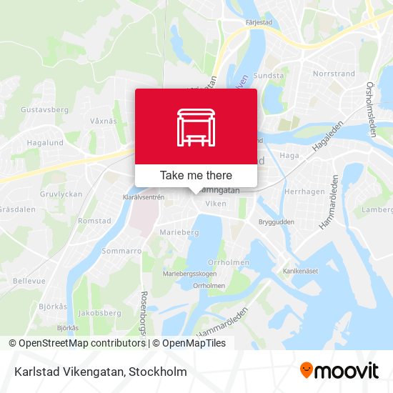 Karlstad Vikengatan map