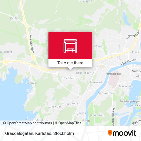 Gräsdalsgatan, Karlstad map