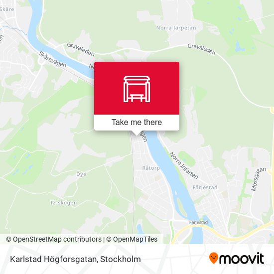 Karlstad Högforsgatan map