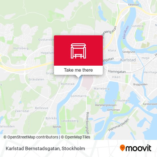 Karlstad Bernstadsgatan map