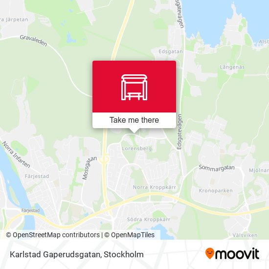 Karlstad Gaperudsgatan map
