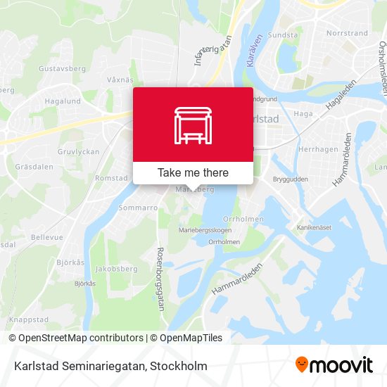 Karlstad Seminariegatan map