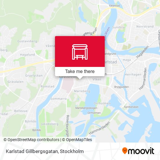 Karlstad Gillbergsgatan map
