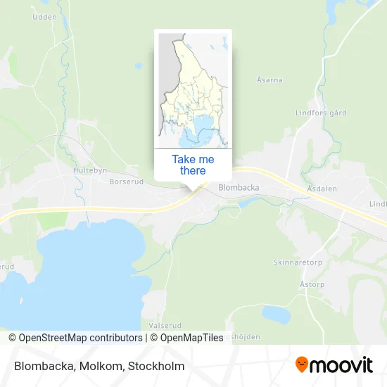 Blombacka, Molkom map