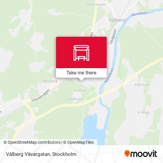 Vålberg Vävargatan map