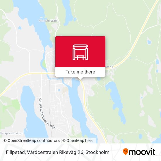 Filipstad, Vårdcentralen Riksväg 26 map