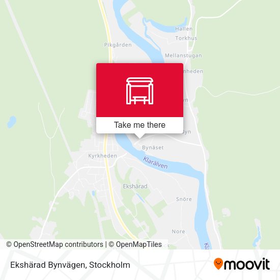 Ekshärad Bynvägen map