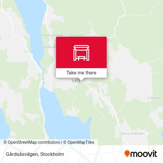 Gårdsåsvägen map
