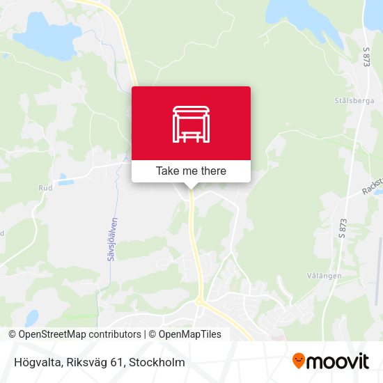 Högvalta, Riksväg 61 map