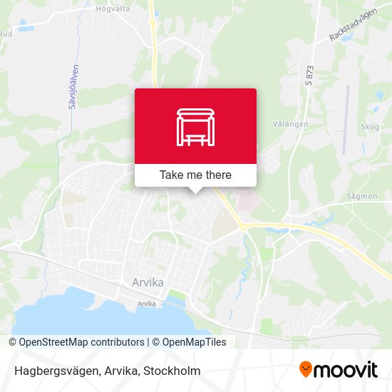 Hagbergsvägen, Arvika map