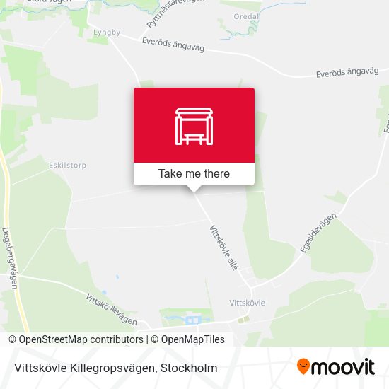 Vittskövle Killegropsvägen map