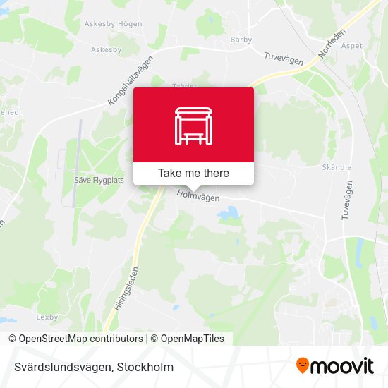 Svärdslundsvägen map