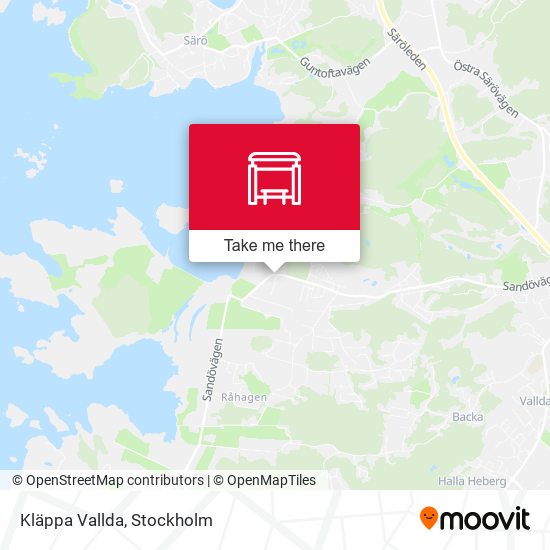 Kläppa Vallda map