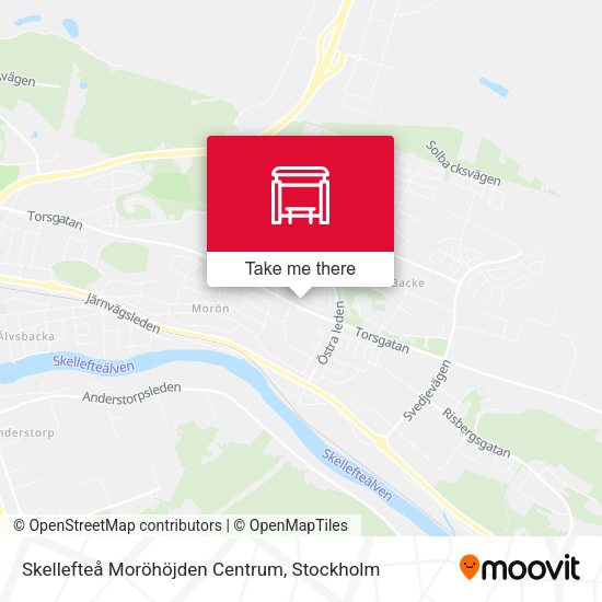 Skellefteå Moröhöjden Centrum map